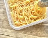 レンジで一発！和風明太パスタ作り方2写真