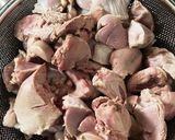 圧力鍋の鳥レバーと、砂肝の煮付け作り方1写真