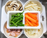 ソーセージと野菜の辛子マヨネーズ炒め作り方1写真