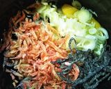 塩昆布と干しエビの卵焼き!作り方1写真