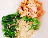 糖質制限！高蛋白！春菊とツナの胡麻和え作り方3写真