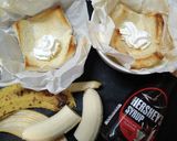 食パンでスイーツ☆ホイップチョコバナナ作り方3写真