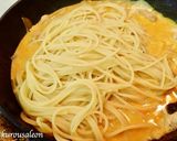 鶏と茸のカレー風味トマトクリームパスタ作り方6写真