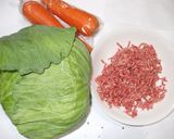 キャベツ甜面醤炒め♪簡単ひき肉胃腸虚弱に作り方1写真
