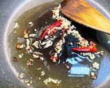 サバ缶と水菜のペペロンチーノ作り方3写真