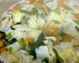白菜 なめこ 油揚げの味噌汁^^作り方4写真