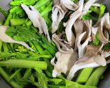 アスパラ菜とホタテの炒め煮♪作り方1写真