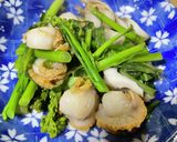 アスパラ菜とホタテの炒め煮♪作り方4写真