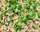 春菊そぼろ丼作り方5写真