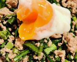 春菊そぼろ丼作り方6写真