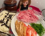 リカちゃん♡肉きつねうどん作り方1写真