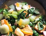 チンゲン菜と厚揚げのオイスターソース煮作り方4写真