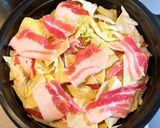 簡単!キャベツと豚バラ肉のごま塩鍋作り方5写真
