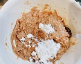 混ぜて焼くだけ！照り焼き月見つくね作り方3写真