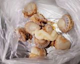お弁当☆ベビーホタテのザクザク唐揚げ作り方1写真