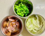 喫茶店のまろやかナポリタン♡薄焼き卵敷き作り方1写真