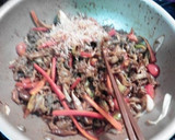 長ネギとミニトマトのすき焼き風味噌炒め作り方7写真