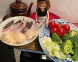 リカちゃん♡マハタと帆立のアクアパッツァ作り方1写真