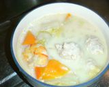 白菜と鶏肉団子のクリームシチュー作り方18写真