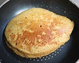 朝昼おやつ♪そば粉おからP柿ホットケーキ作り方8写真