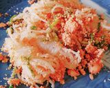 お弁当★結び白滝の明太焦がしネギバター作り方5写真
