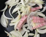 簡単絶品♪カルボナーラうどん作り方1写真
