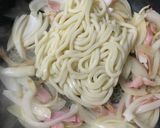 簡単絶品♪カルボナーラうどん作り方2写真