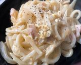 簡単絶品♪カルボナーラうどん作り方5写真