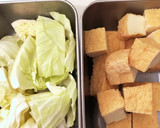 キャベツとふんわり卵の厚揚げ炒め作り方1写真