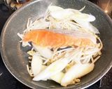 もやしと長ネギだけの鮭のちゃんちゃん焼き作り方2写真
