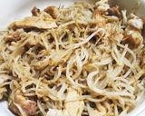 モヤシと味付け肉の炒め作り方4写真