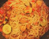 【簡単】ナスとズッキーニのトマトパスタ作り方6写真