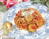 【簡単】ナスとズッキーニのトマトパスタ作り方7写真