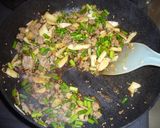 ひき肉とエリンギとニンニクの芽のパスタ作り方4写真