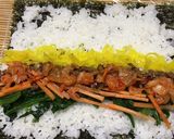 パクパク食べられる☆韓国海苔でキンパ！作り方2写真