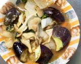 根菜肉なし肉味噌うどん味温野菜サラダ作り方15写真
