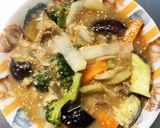 根菜肉なし肉味噌うどん味温野菜サラダ作り方16写真