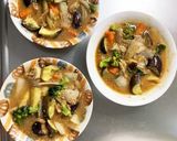 根菜肉なし肉味噌うどん味温野菜サラダ作り方17写真
