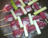 砂肝と長ネギの焼鳥（おうちで居酒屋気分）作り方3写真