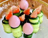 くるくるキュウリ酢の物☆クリスマスカラー作り方7写真