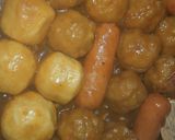業務スーパーの冷凍の肉団子と里芋アレンジ作り方6写真