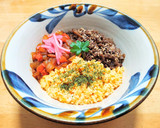 牛そぼろと野菜と卵そぼろの三色丼作り方6写真