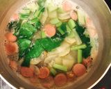 カルシウムも取れる味噌ミルクスープ作り方1写真