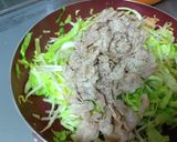 ねぎ山盛り☆とん平焼き〜糖質制限中作り方4写真