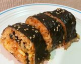 韓国人が作るキムチキンパ作り方6写真