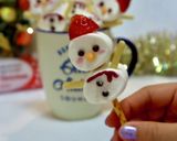 クリスマス☆材料4つ☆マシュマロ雪だるま作り方1写真