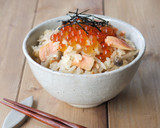 簡単♪鮭といくらの炊き込み御飯作り方6写真