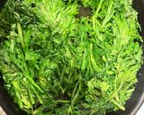 簡単　春菊マキシマムツナお浸し作り方1写真