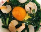 レンチン調理！冷凍野菜とエビの卵とじ作り方3写真
