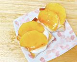 柿とクリームチーズのトースト★作り方4写真